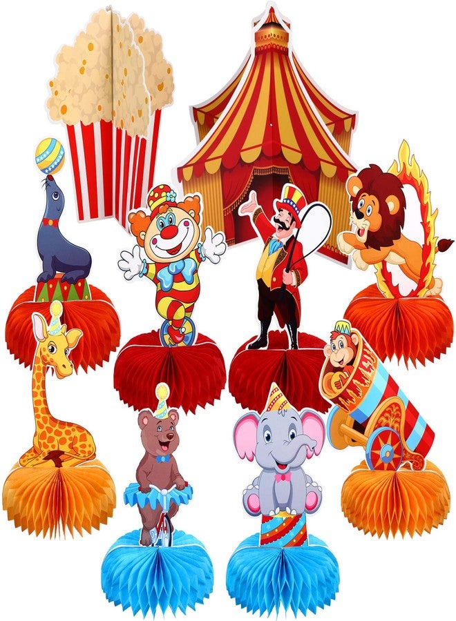 Outus 10 Pieces Carnival Party Decorations Circus Theme Party Decorations Carnival Centerpieces for Tables Cake Toppers Favors Supplies - Image 1